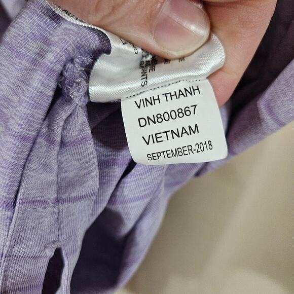 Mens Dunning Golf Polo Purple with strips XL lightweight - Picture 7 of 7